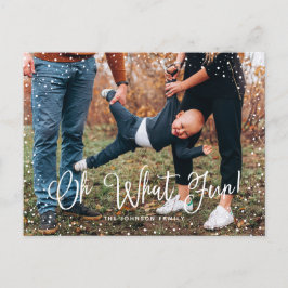 Postal Festiva Foto de escritura de nieve moderna 2