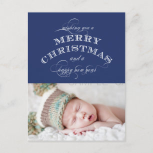 Postal Festiva FOTO DE FESTIVAL DE navidades BLUE