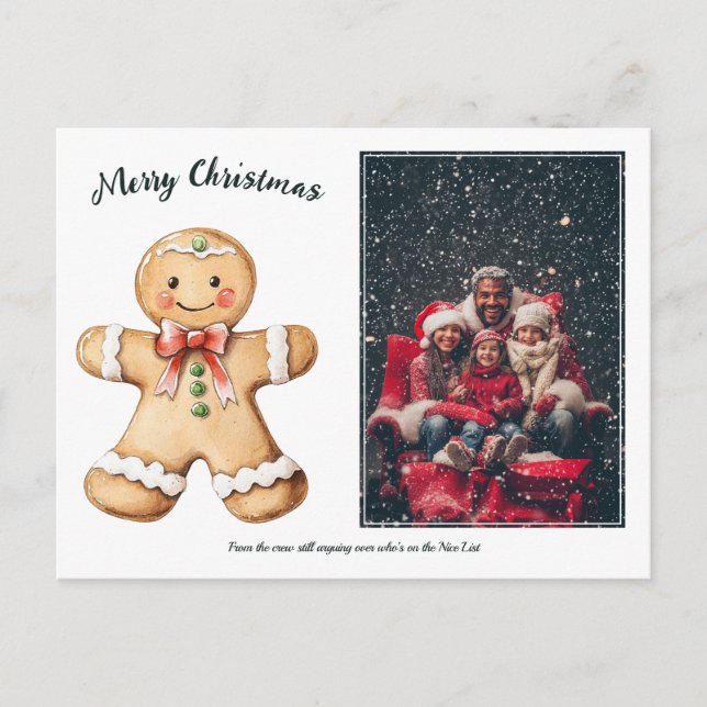 Postal Festiva Foto de Greetings Gingerbread (Anverso)