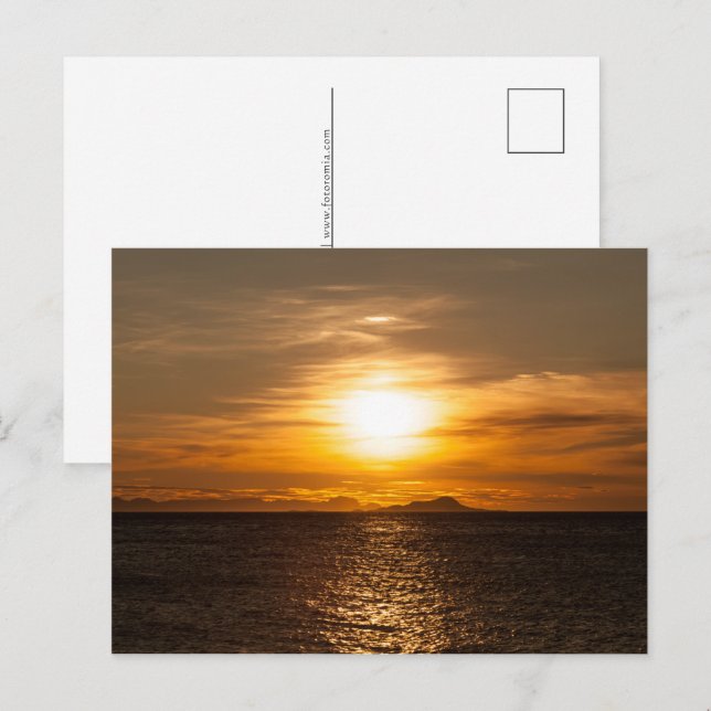 Postal Festiva Foto de la naturaleza de la capa marina del sol (Anverso / Reverso)