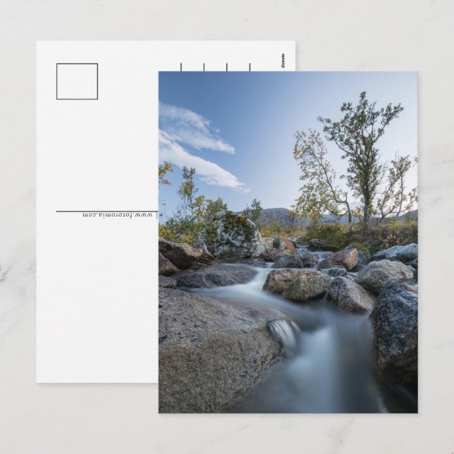 Postal Festiva Foto de la naturaleza de Noruega (Anverso / Reverso)