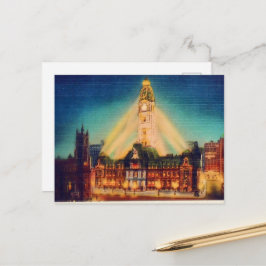 Postal Festiva Foto de la noche en el ayuntamiento