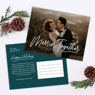 Postal Festiva Foto de Merrier Together Calligraphy