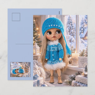 Postal Festiva Foto de muñeca Blythe