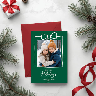 Postal Festiva Foto de Navidades de doblaje de mano de inmoviliza