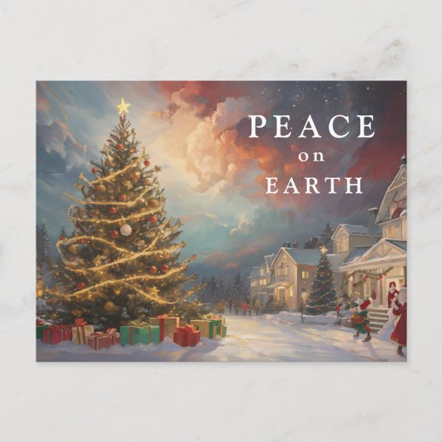 Postal Festiva *~* Foto de Navidades de la escena vitícola de inv (Anverso)