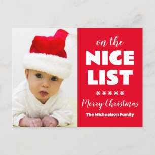 Postal Festiva Foto de Navidades de la lista de Niza