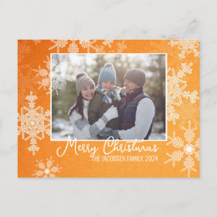 Postal Festiva Foto de Navidades Minimalistas con copas de nieve