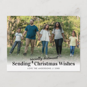 Postal Festiva Foto de Navidades socialmente distanciados
