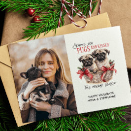 POSTAL FESTIVA FOTO DE NAVIDADES TEMÁTICOS DE BURLAS Y BESOS DE P