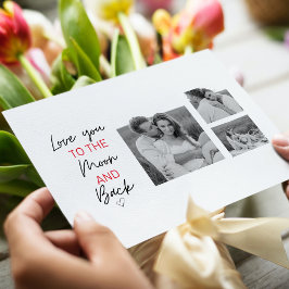 Postal Festiva Foto De Pareja Collage Y Cita Romántica A La Luna