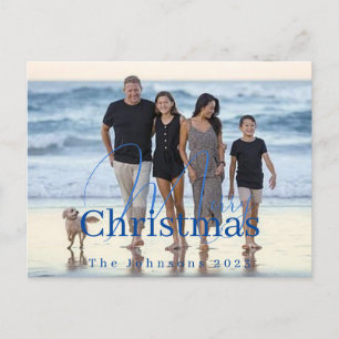 Postal Festiva Foto de personalizado con Navidades de nombre y añ