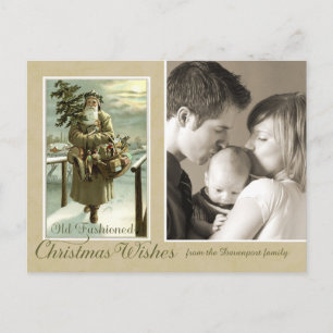 Postal Festiva Foto de reproducción de cosecha de Navidades de Sa