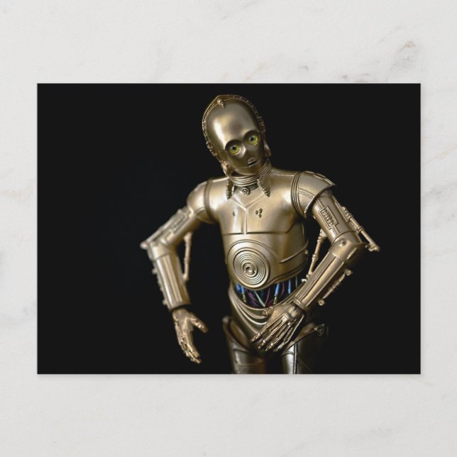 Postal Festiva foto de robot de juguete genial (Anverso)