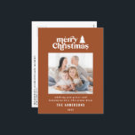 Postal Festiva Foto de tipografía gráfica de los Navidades más va<br><div class="desc">La tarjeta de vacaciones de la tipografía gráfica de los mejores Navidades. Con texto dibujado a mano y árboles modernos.</div>