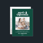 Postal Festiva Foto de tipografía gráfica de los Navidades más va<br><div class="desc">La tarjeta de vacaciones de la tipografía gráfica de los mejores Navidades. Con texto dibujado a mano y árboles modernos.</div>