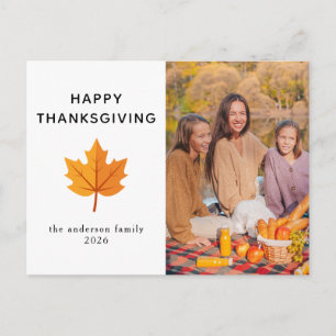 Postal Festiva Foto elegante de Acción de Gracias de otoño modern