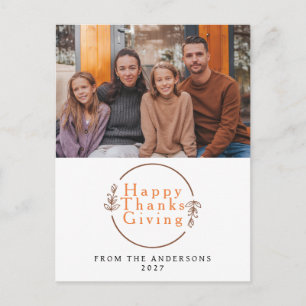 Postal Festiva Foto elegante de Acción de Gracias de otoño modern