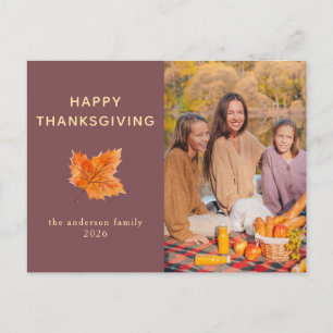 Postal Festiva Foto elegante de Acción de Gracias de otoño modern