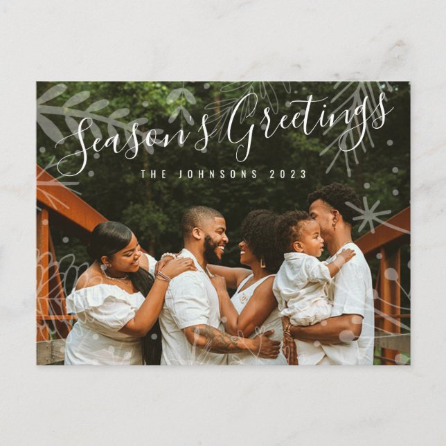 Postal Festiva Foto familiar (Anverso)