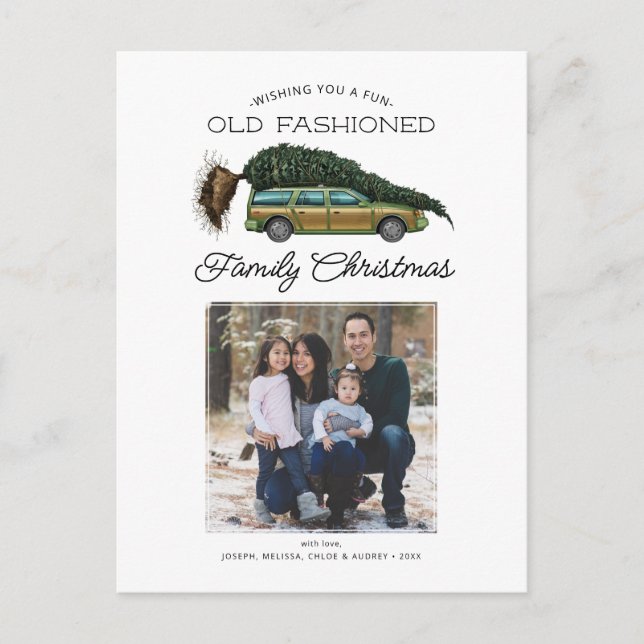 Postal Festiva Foto familiar de Navidades de Lampoon (Anverso)