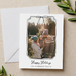 Postal Festiva Foto minimalista de la familia blanca y negra con