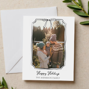 Postal Festiva Foto minimalista de la familia blanca y negra con 