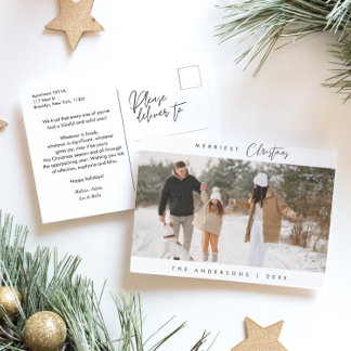 Postal Festiva Foto minimalista moderna de la familia de los Navi