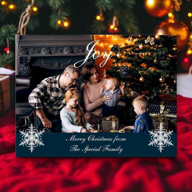 Postal Festiva Foto personalizada de familia de navidades (Subido por el creador)