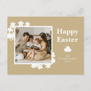 Postal Festiva Foto personalizada de familia de Pascua de primave