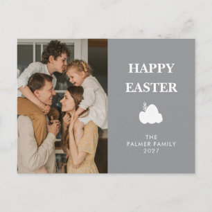 Postal Festiva Foto personalizada de familia minimalista de prima