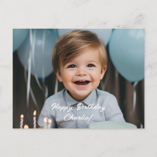 Postal Festiva Foto personalizada familia personalizada hijo hija