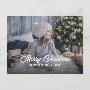 Postal Festiva Foto Starry Merry Christmas