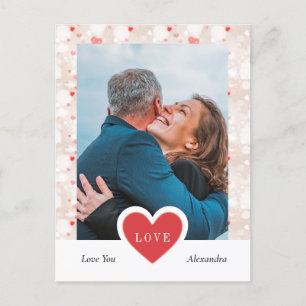 Postal Festiva Foto y Día de San Valentín de una pareja de ancian
