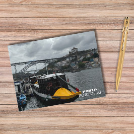 Postal Festiva Fotografía de Bote de bonito Oporto Portugal,Viaje