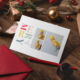 Postal Festiva Fotografía De Collage Y Cereza Colorida | Feliz fe