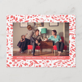 Postal Festiva Fotografía de Foliage Elegante Rojo
