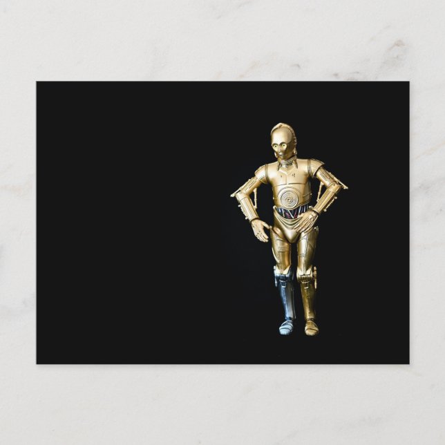 Postal Festiva Fotografía de juguetes robots de Guay (Anverso)