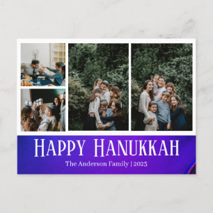 Postal Festiva Fotografía de la familia Happy Hanukkah
