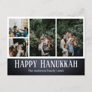 Postal Festiva Fotografía de la familia Happy Hanukkah