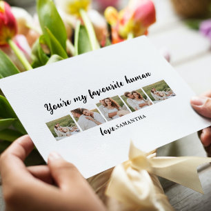 Postal Festiva Fotografía de la pareja de compañeros de grupo y t