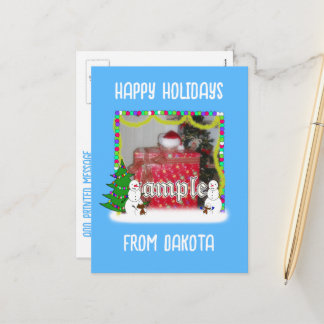 Postal Festiva Fotografía de Navidades de la familia Snowman