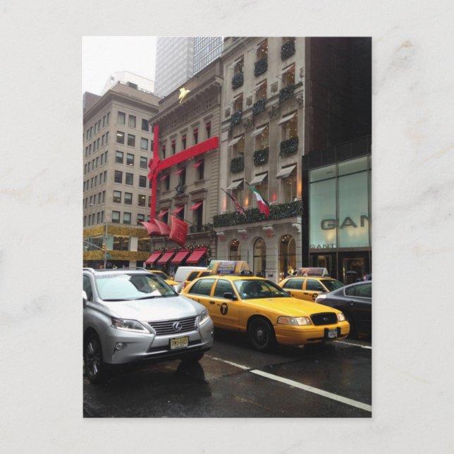 Postal Festiva Fotografía de Navidades de la Quinta Avenida Nueva (Anverso)