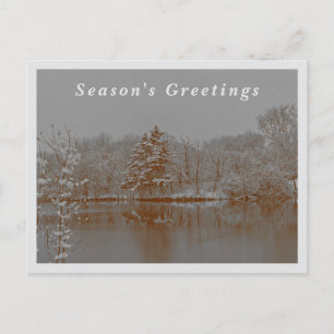 Postal Festiva Fotografía de nieve de invierno mágico Fiestas vin