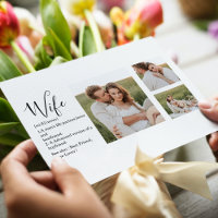 Fotografía de pareja colgante y regalo de esposa r