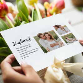 Postal Festiva Fotografía de pareja de compañeros de clase y rega