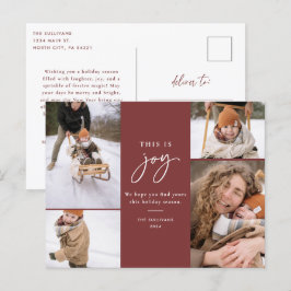 Postal Festiva Fotografía de vacaciones Red This is Joy