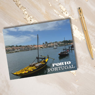 Postal Festiva Fotografía del río Oporto de bonito Portugal,Viaje