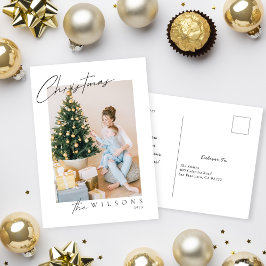 Postal Festiva Fotografía escrita a mano por Merry Modern