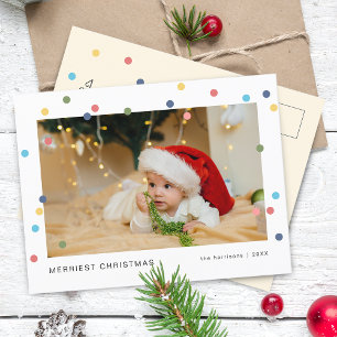 Postal Festiva Fotografía moderna de Luces Coloridas